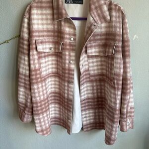 Zara Plaid Jacket in Soft Tones